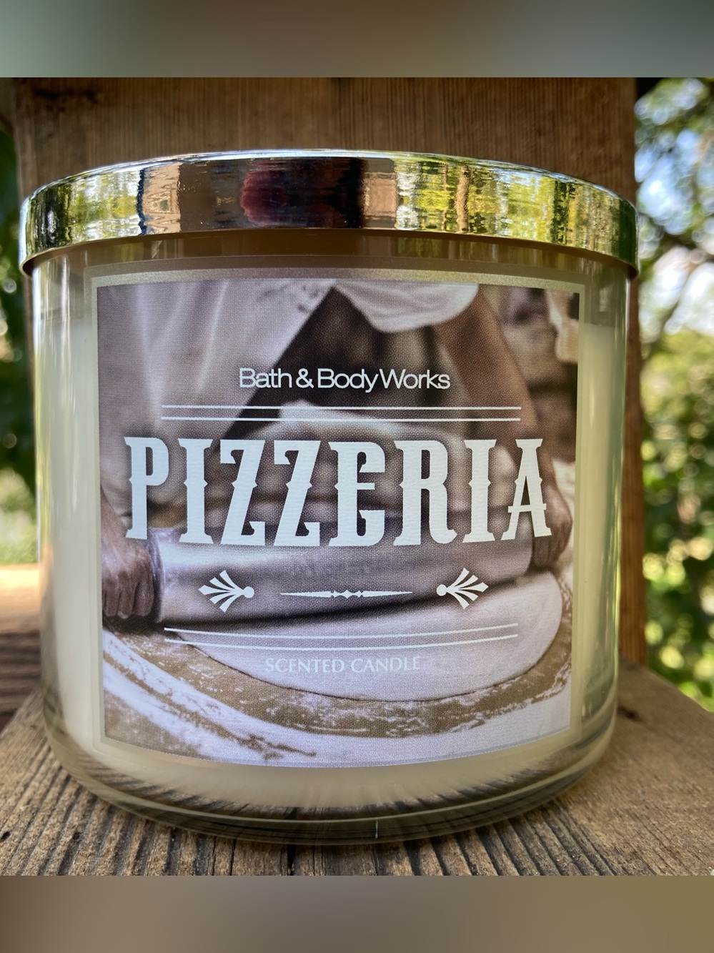 Bath & Body Works PIZZERIA 3 Wick 14.5 oz Candle Rare New Old Stock Never Burned